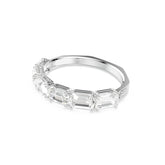 Millenia bangle, Octagon cut, White, Rhodium plated